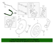 Шланг тормозной задний BB5Z2282A MOTORCRAFT