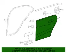 Door Shell !Left \14>19 MB CLA 250 2.0L L4 117 730 01 05 64