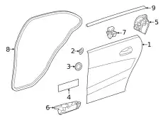 Door Shell !Left \14>19 MB CLA 250 2.0L L4 117 730 01 05 64