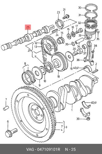 Распредвал VAG 047109101R