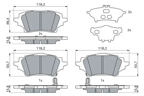 Тормозные колодки дисковые BOSCH 0986424911
