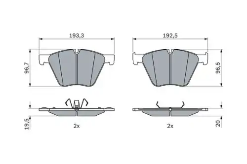 Тормозные колодки дисковые BOSCH 0986424920