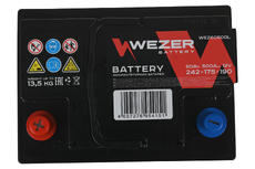 Аккумулятор WEZER WEZ60500L 60 Ач 500 А 242x175x190 мм 1 (+-) прямая