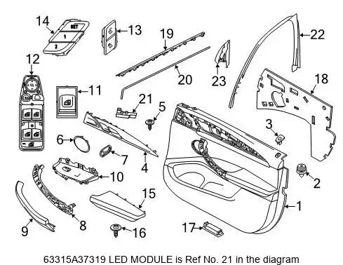 Фара BMW 63 31 5 A37 319