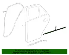 Уплотнитель двери MB 1667356900