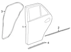 Уплотнитель двери MB 1667356900
