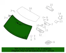ЛОБОВОЕ СТЕКЛО (D) LR154742 LAND ROVER