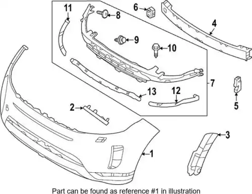 ПЕРЕДНИЙ БАМПЕР LR154721 LAND ROVER