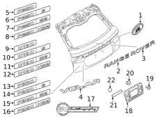 LR154636 Этикетка LAND ROVER