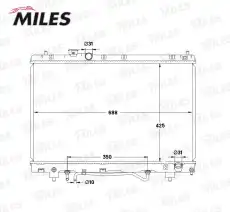 Радиатор системы охлаждения двигателя MILES ACRB268