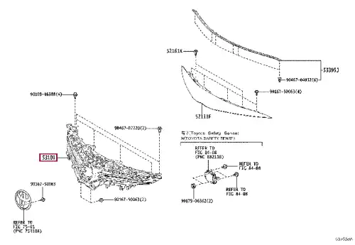 Решетка радиатора TOYOTA / LEXUS 5310133620