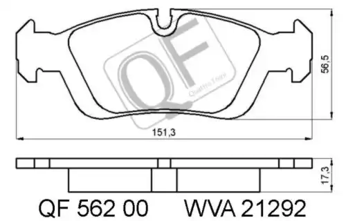 ТОРМОЗНЫЕ КОЛОДКИ BMW E36 FR QF 562 00 MARKON