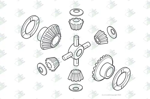 DIFFERENTIAL GEAR KIT ! \ 74171229 EURORICAMBI