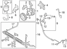 Шланг ГУР NISSAN 497255ZM1C