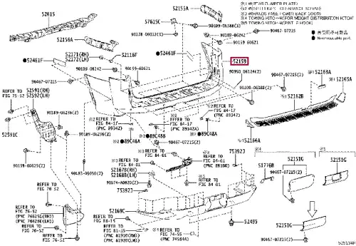 БАМПЕР ЗАДНИЙ 521596A972 TOYOTA / LEXUS