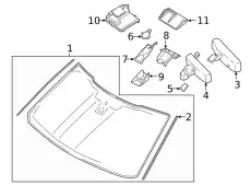 GLASS - WINDSCREEN JL3Z-1503100-H FORD