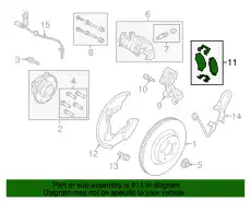 Тормозные колодки дисковые FORD MR3Z-2001-C