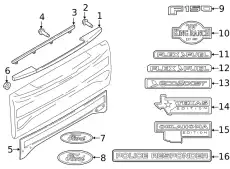 MOULDING FL3Z9941018AC FORD