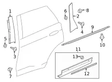 MOULDING - DOOR OUTSIDE FA1Z5825557CA FORD