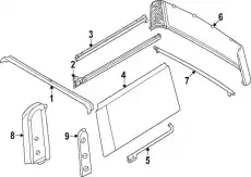 MOULDING - DOOR WINDOW FRAME M2DZ78255A34BA FORD