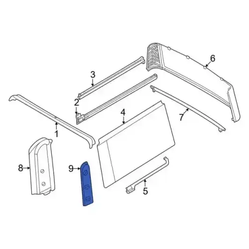 MOULDING - DOOR WINDOW FRAME M2DZ78255A35AA FORD