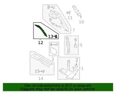 MOULDING - WINDSHIELD M2DZ7803599BA FORD