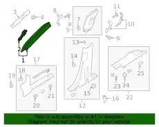 MOULDING - WINDSHIELD LB5Z7803598AH FORD