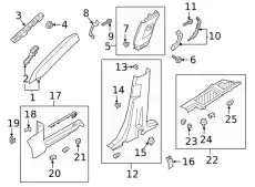 MOULDING - WINDSHIELD LB5Z7803598AH FORD