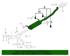 MUFFLER ASY JL1Z5230E FORD