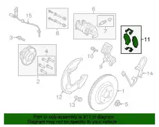 Тормозные колодки дисковые FORD MR3Z2200B
