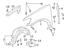 Подкрылок FORD LB5Z16102C