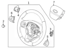 WHEEL ASY - STEERING LJ6Z3600ED FORD
