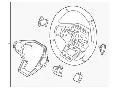 WHEEL ASY - STEERING MB5Z3600BA FORD
