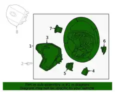 WHEEL ASY - STEERING MB5Z3600BA FORD