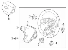 WHEEL ASY - STEERING MB5Z3600BA FORD