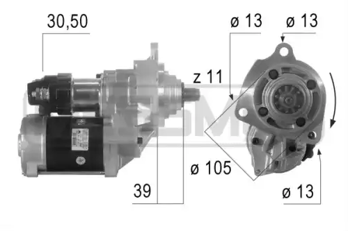 Starter Isuzu 4.5 kw 220633 MESSMER