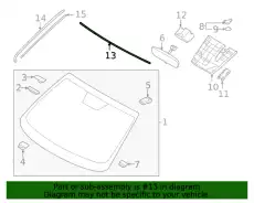 86121N9000 Уплотнитель лобового стекла TUCSON 21 HYUNDAI