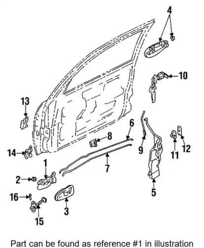 Ручка двери MITSUBISHI MR970097