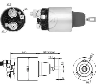 Тяговое реле, стартер ZM3571 ZM