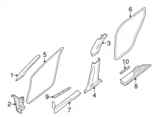Уплотнитель двери NISSAN 828303KA0F