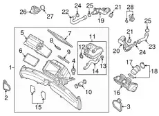 air hose for pressure side 079145834D BENTLEY