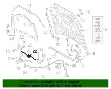 cable - hood latch 4M0823531B BENTLEY