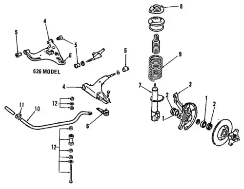 сайлентблок рычага задний Maz B09234460B MAZDA