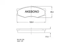 Тормозные колодки дисковые AKEBONO AN-127K
