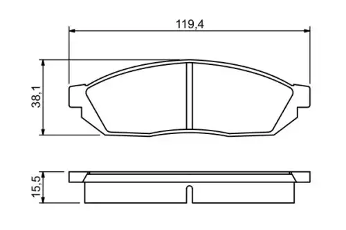 Тормозные колодки дисковые передняя ось BOSCH 0 986 494 208