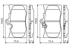 Тормозные колодки дисковые BOSCH 0 986 494 252