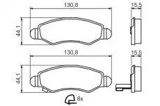 Тормозные колодки дисковые BOSCH 0 986 494 458