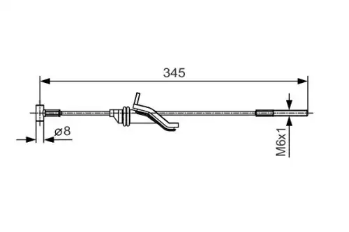 трос ручника пер.! L=345\ Mazda 3 1.4-2.0 03> 1 987 482 059 BOSCH