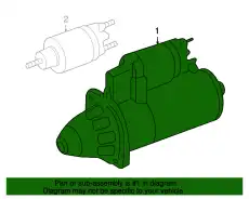 Стартер VAG 02M 911 023 MX