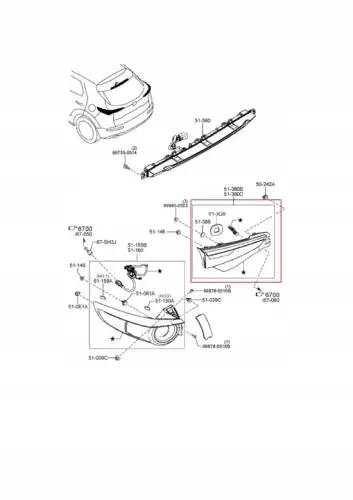 Фара MAZDA DFR5513F0